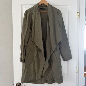 Max Jeans Olive Green Waterfall Jacket Size Large